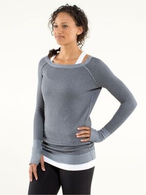 Lululemon Chai Time Pullover 2 gray cashmere blend sweater